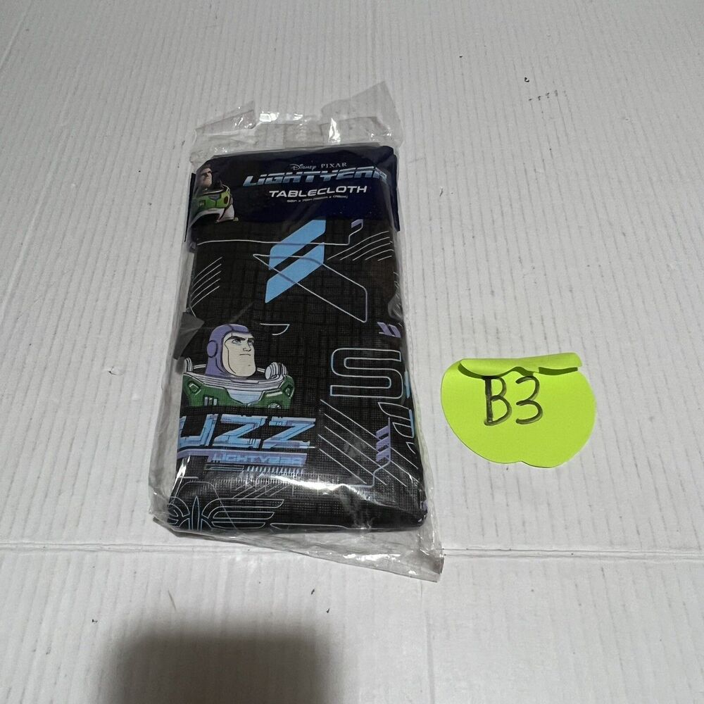 3/$15 Disney Buzz Lightyear Tablecloth Black 52in X 70in Pixar Party Supply New